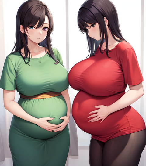 仲が良さそうな妊婦さん二人