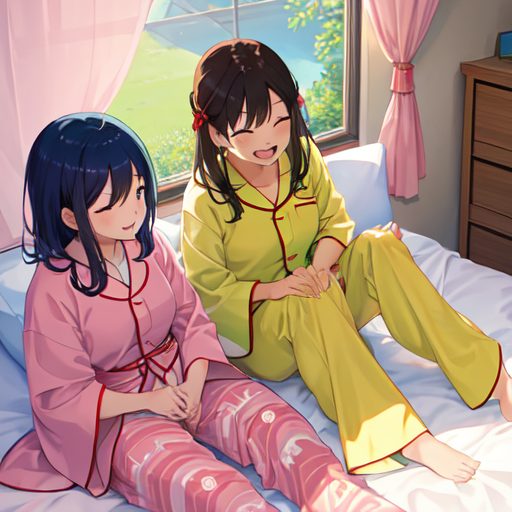 パーティで爆笑している二人の女の子達