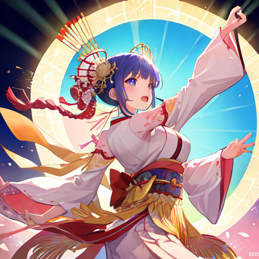 ステージで踊っている美少女アイドルの2次元画像