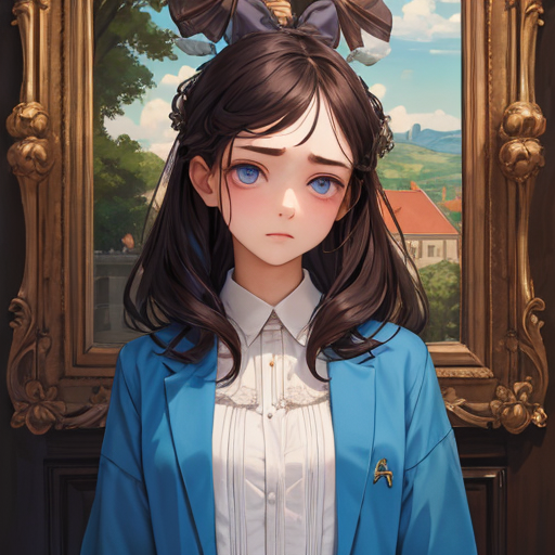 とてもかわいいのにうつ病で表情がさえない女の子