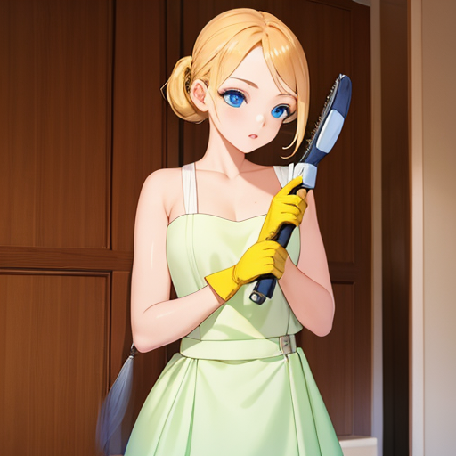 掃除機の使い方がわからなくて困っている女性