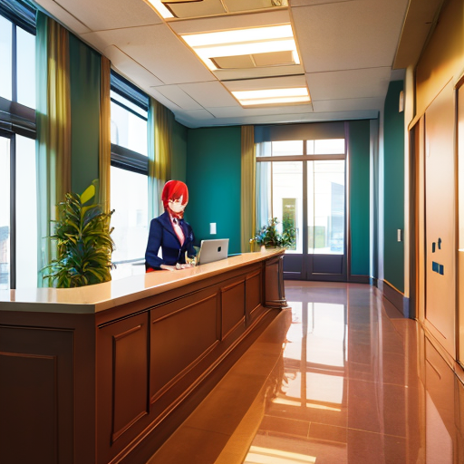 広くてきれいな受付