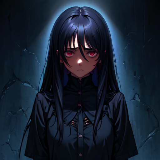 すごく暗い感じになってしまっている美少女